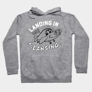 Landing in Lansing (art by Jim Siergey) Hoodie